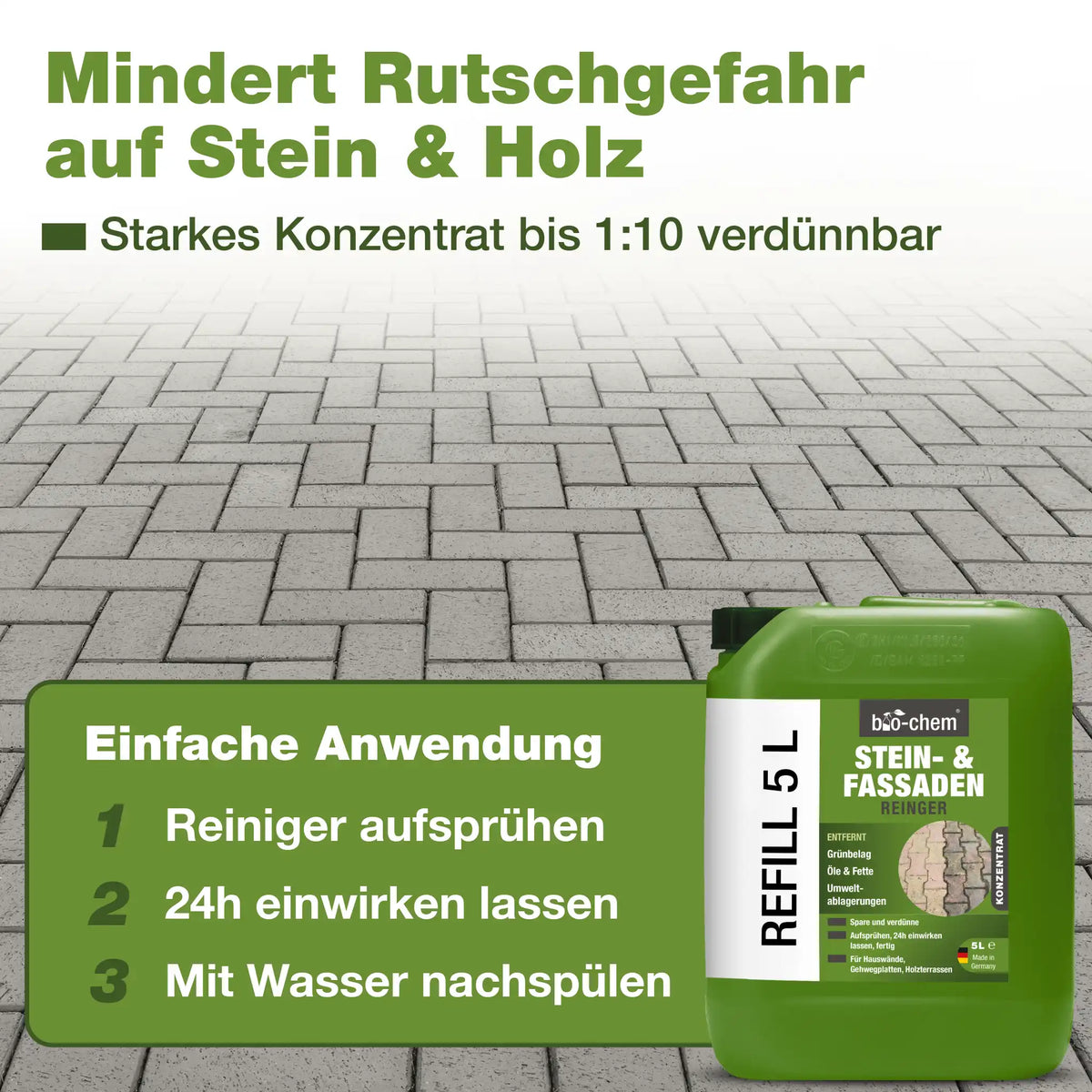 Steinreiniger & Fassadenreiniger (5 L + Schaumsprüher)