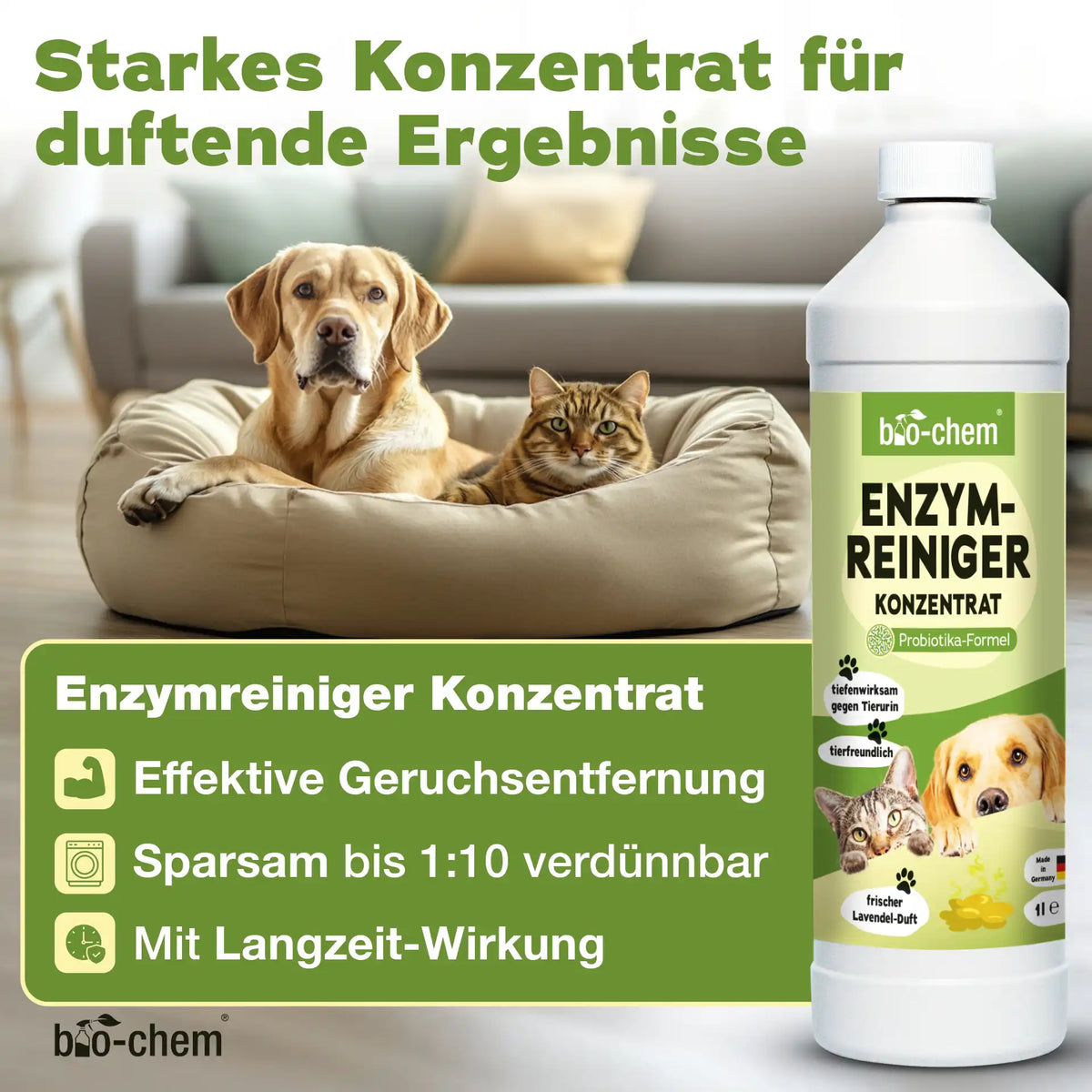 Enzymreiniger Konzentrat 1 l + Geruchsentferner Wäschespülung 1 l (DUO 2-teilig)