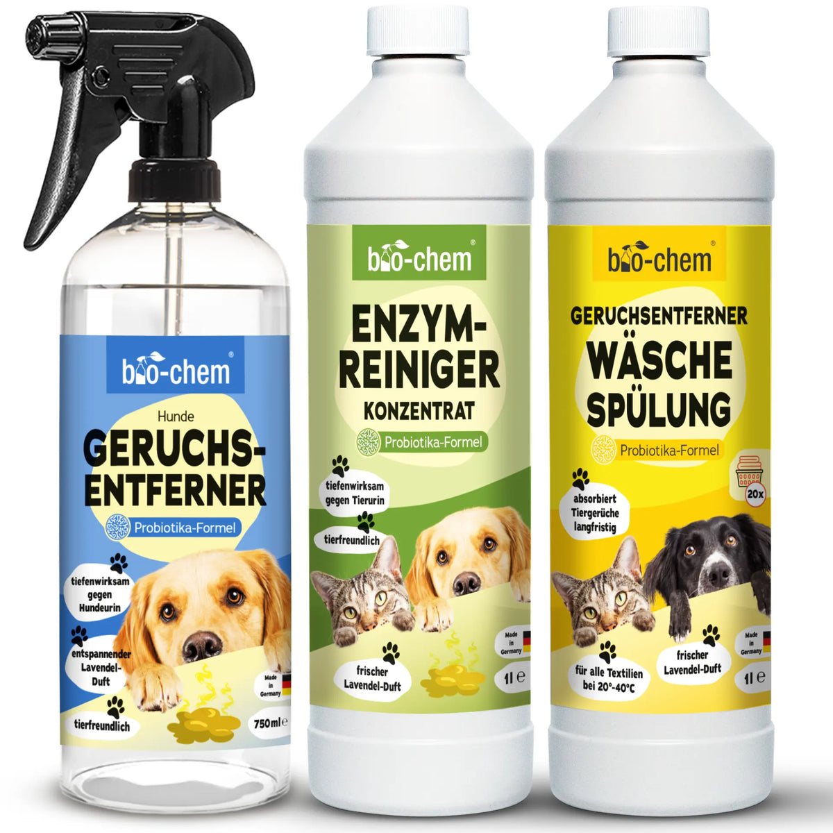 Geruchsentferner-Set Hund (3-teilig)