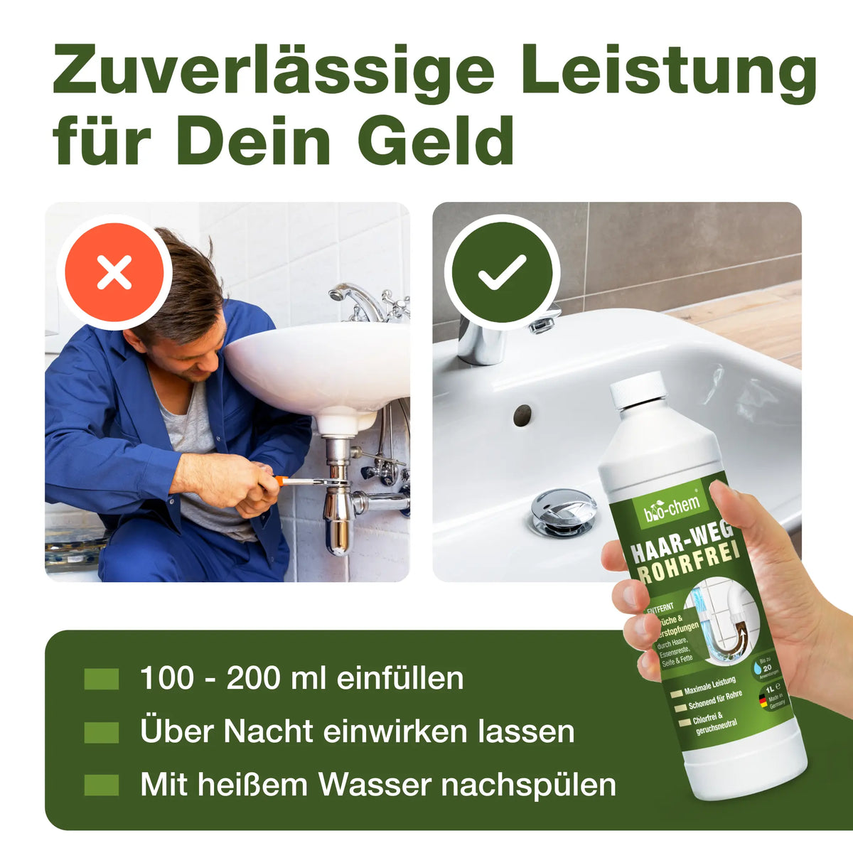 Rohrreiniger Anwendung