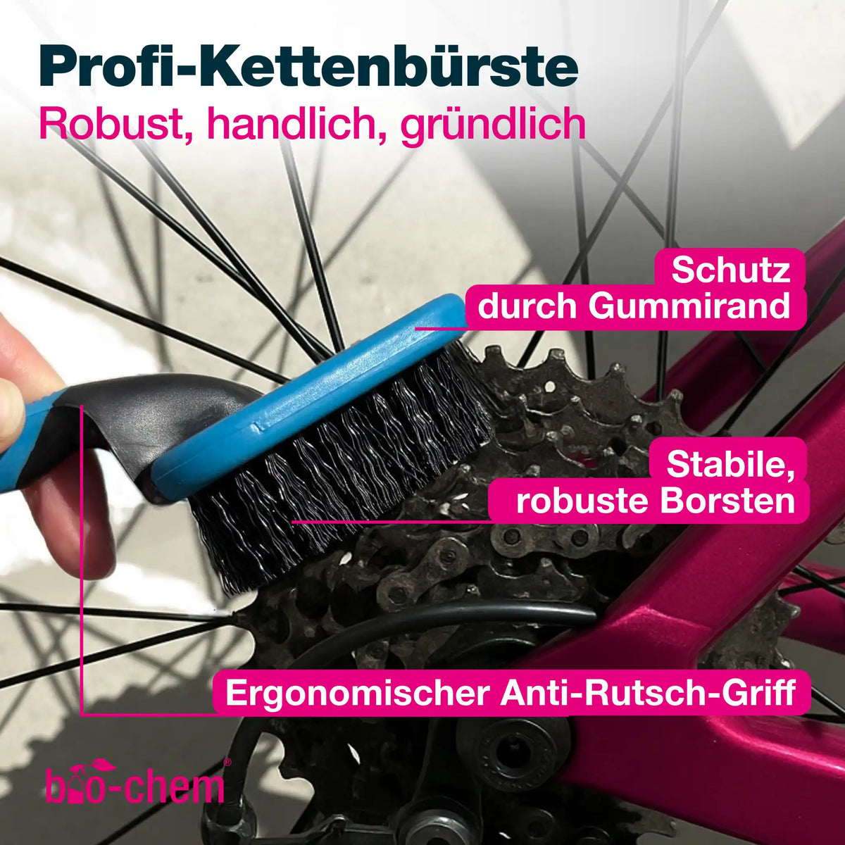 Fahrradreinigung Zubehör-Set (PREMIUM 8-teilig)