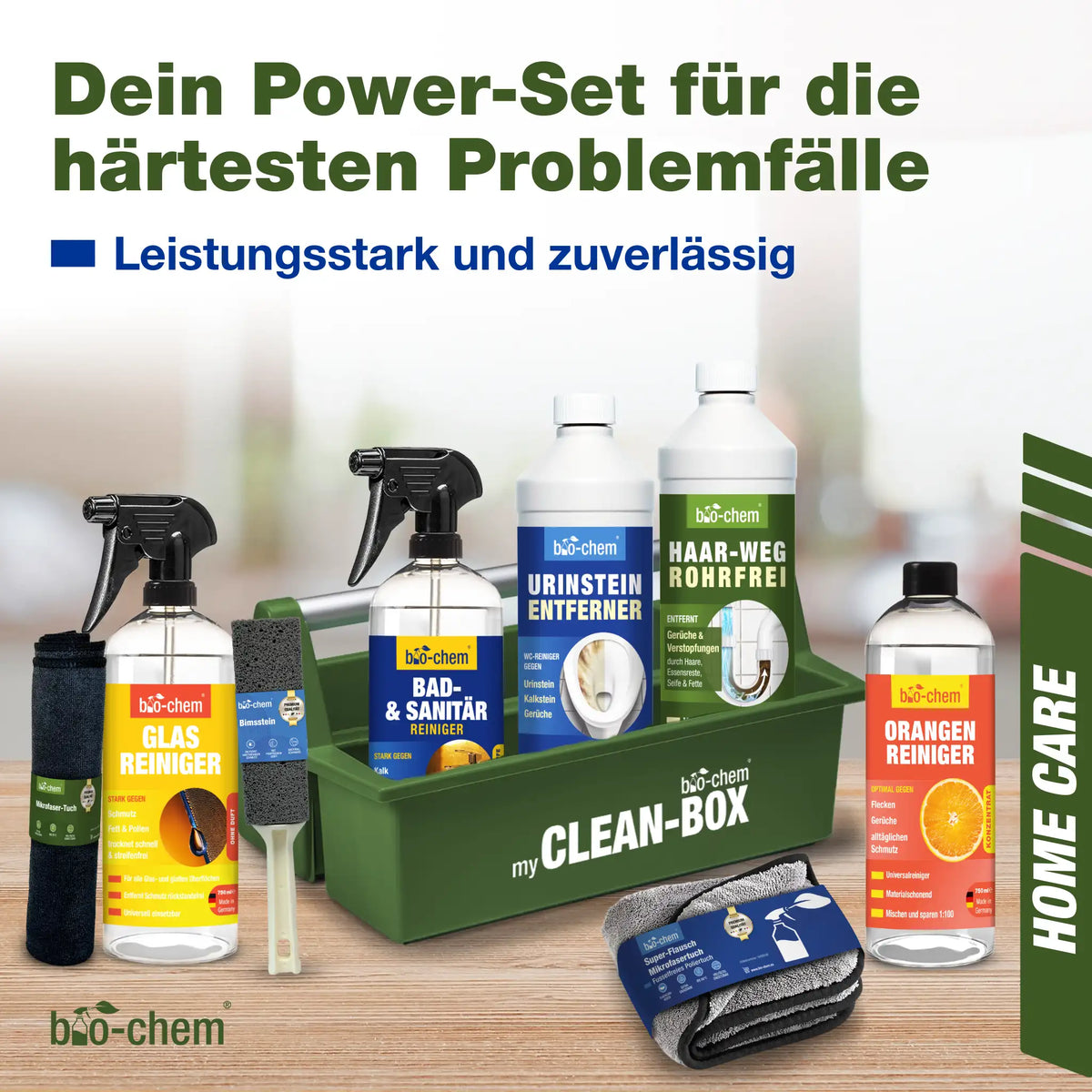Reinigungsset mit Bad-, Orangen- und Küchenreiniger von bio‑chem – Artikel 9000165