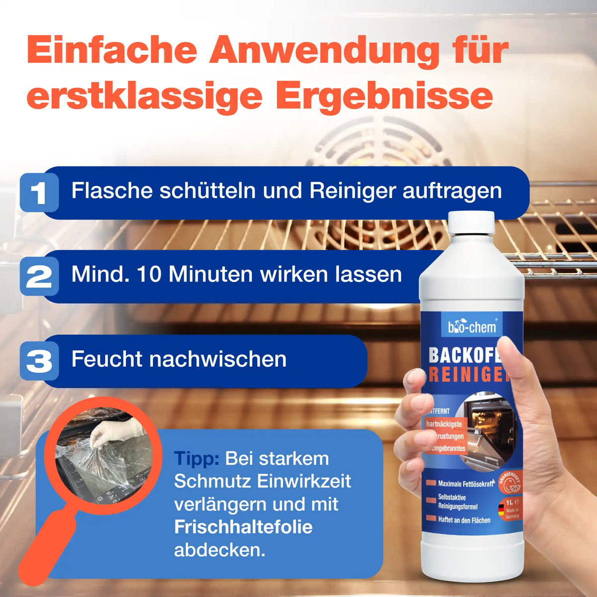 Backofenreiniger (1 L + Zubehör)