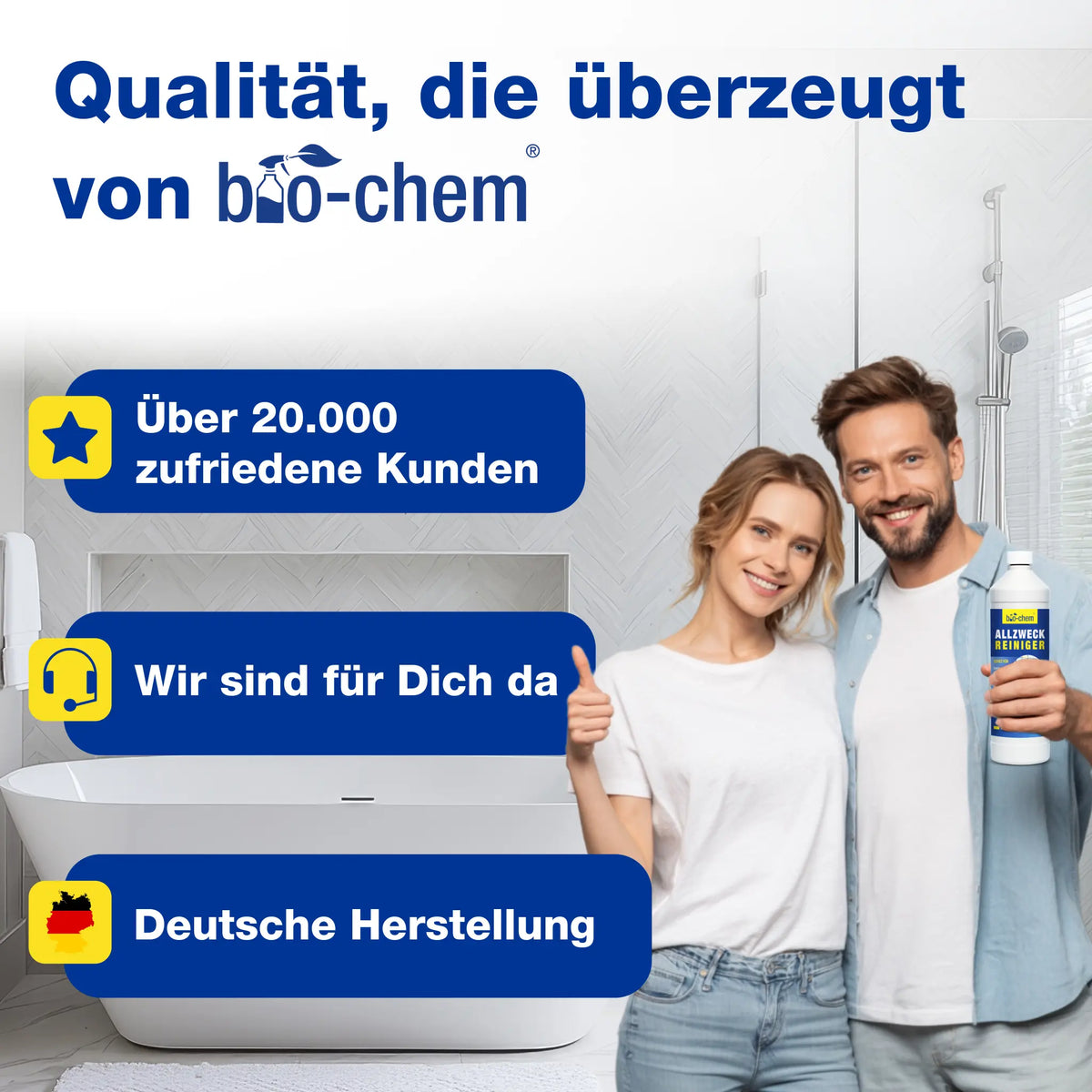 Allzweckreiniger von bio‑chem – deutsche Herstellung, über 20.000 zufriedene Kunden, persönlicher Service
