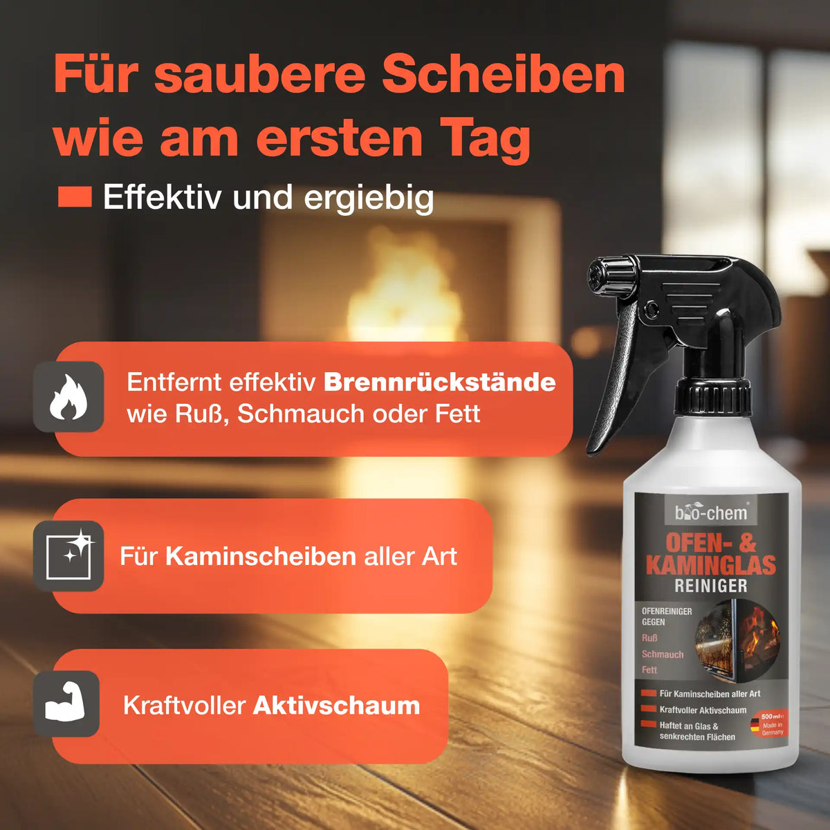 Wirkung Kaminglasreiniger